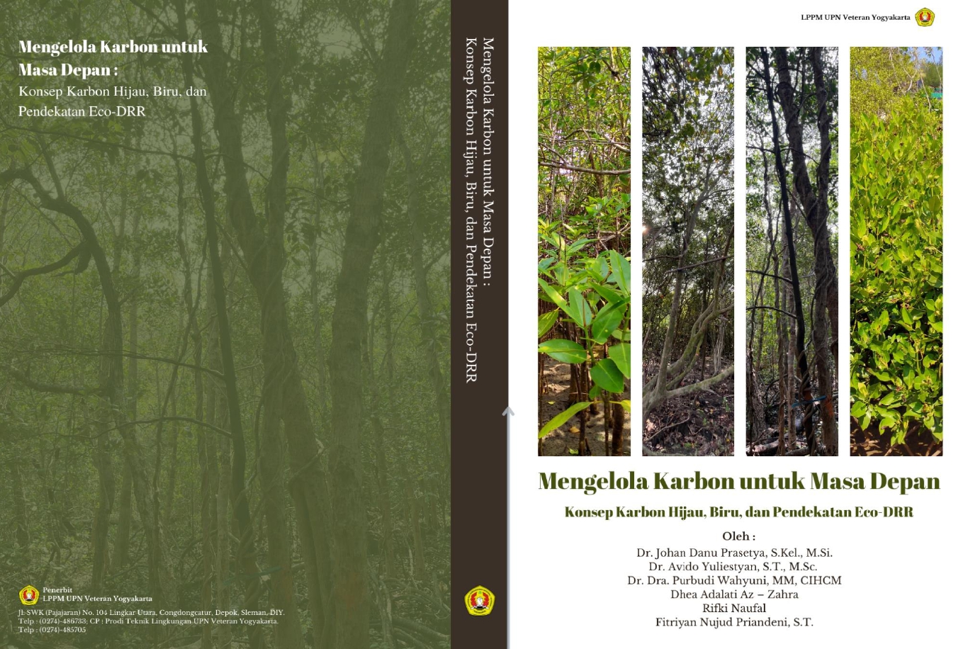 Cover Buku MENGELOLA KARBON UNTUK MASA DEPAN Konsep Karbon Hijau, Biru, dan Pendekatan Eco-DRR 